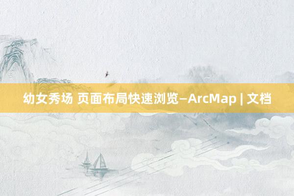 幼女秀场 页面布局快速浏览—ArcMap | 文档