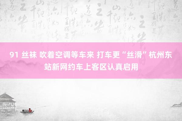 91 丝袜 吹着空调等车来 打车更“丝滑”杭州东站新网约车上客区认真启用