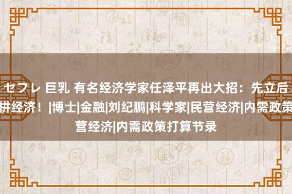 セフレ 巨乳 有名经济学家任泽平再出大招：先立后破，全力拼经济！|博士|金融|刘纪鹏|科学家|民营经济|内需政策打算节录